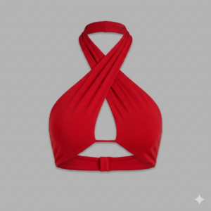 Crop top croisé rouge