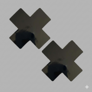 Cache-tétons noirs
